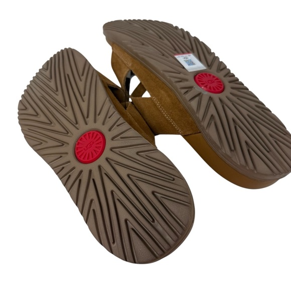 UGG Men’s Size 9 Wainscott Slide Sandals leather brown NWT main image 7